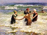 Edward Henry Potthast A Happy Group painting